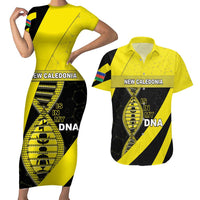 New Caledonia Is In My DNA Couples Matching Short Sleeve Bodycon Dress and Hawaiian Shirt - Polynesian Pride