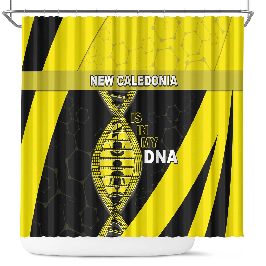 New Caledonia Is In My DNA Shower Curtain DT05 Yellow - Polynesian Pride