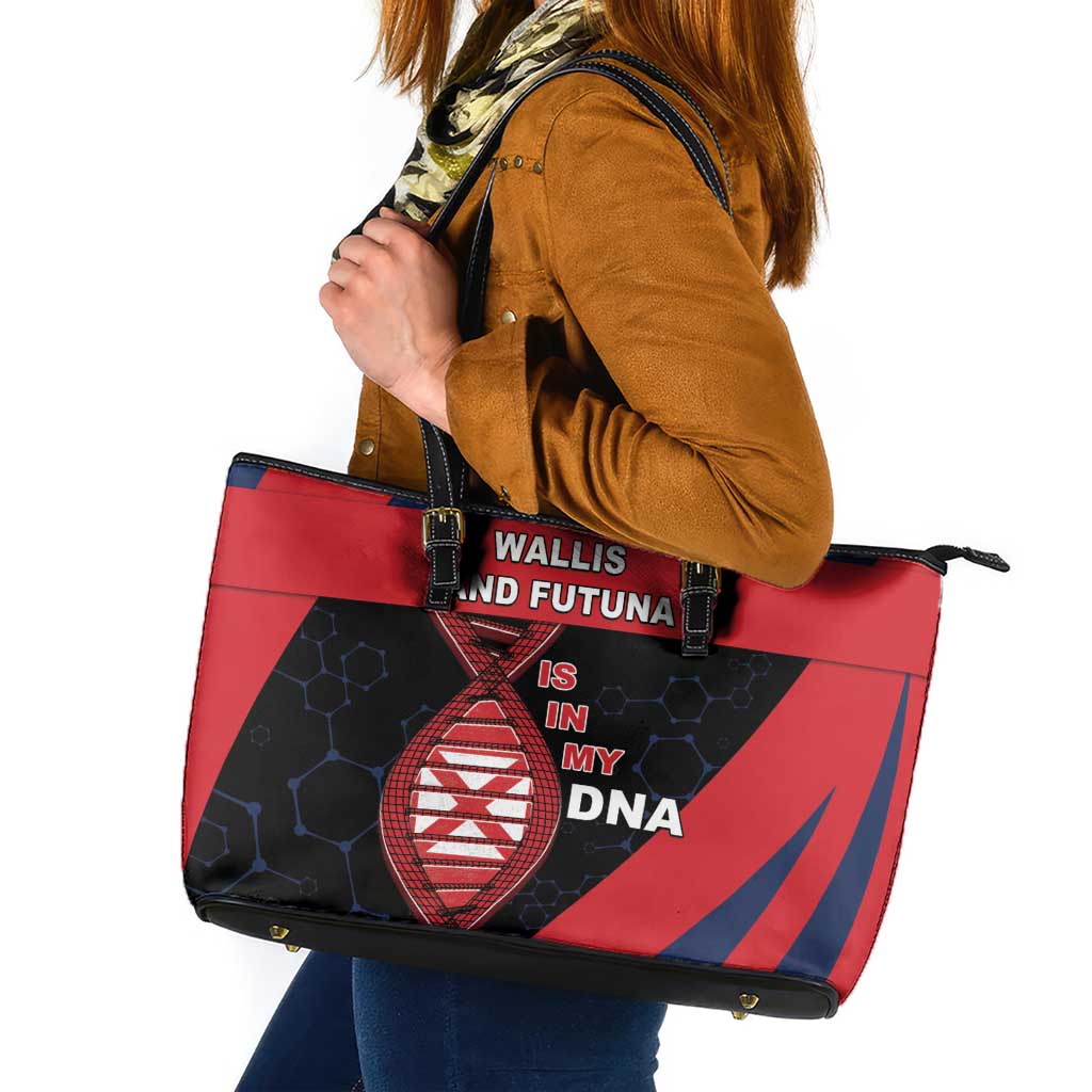 Wallis And Futuna Is In My DNA Leather Tote Bag - Polynesian Pride