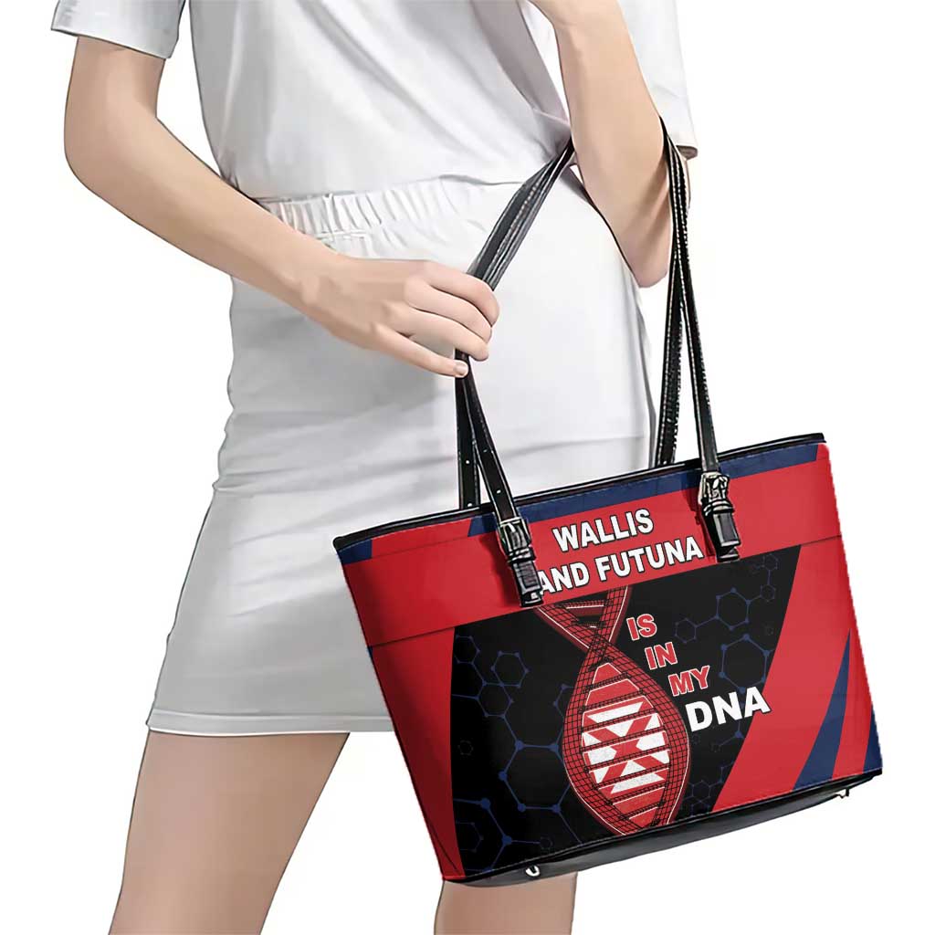 Wallis And Futuna Is In My DNA Leather Tote Bag - Polynesian Pride