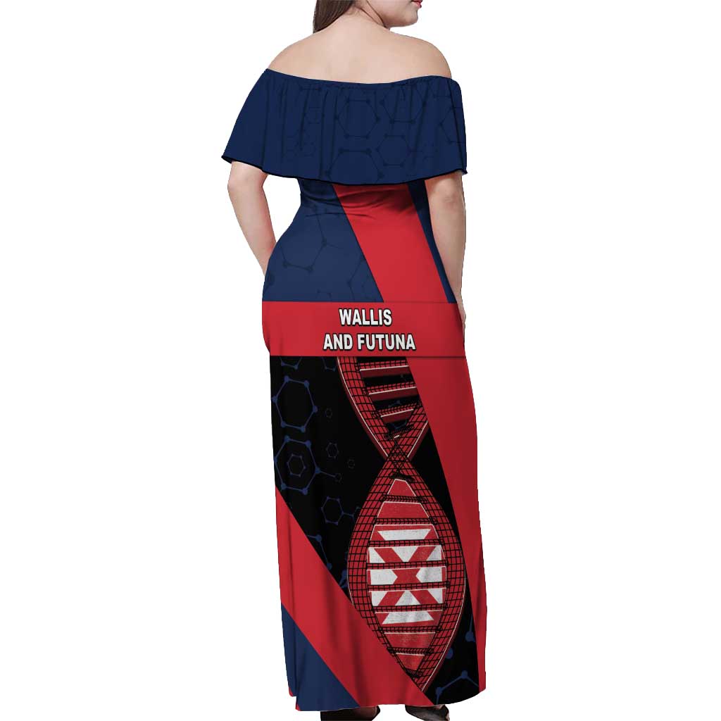 Wallis And Futuna Is In My DNA Off Shoulder Maxi Dress - Polynesian Pride
