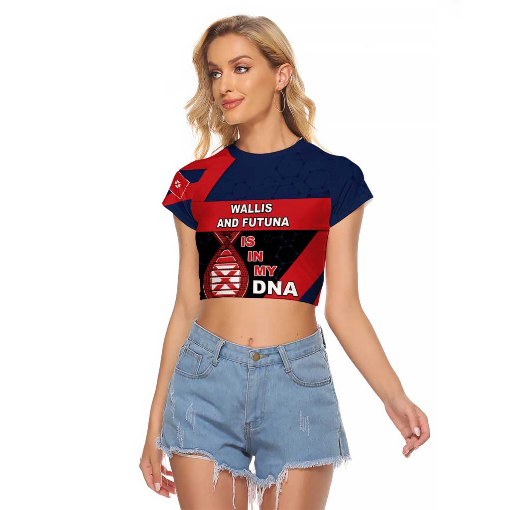 Wallis And Futuna Is In My DNA Raglan Cropped T Shirt DT05 Female Multicolor - Polynesian Pride