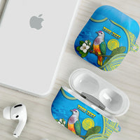 Personalised Palau Biib Bird AirPods Case Rur Flower And Rock Islands Patterns