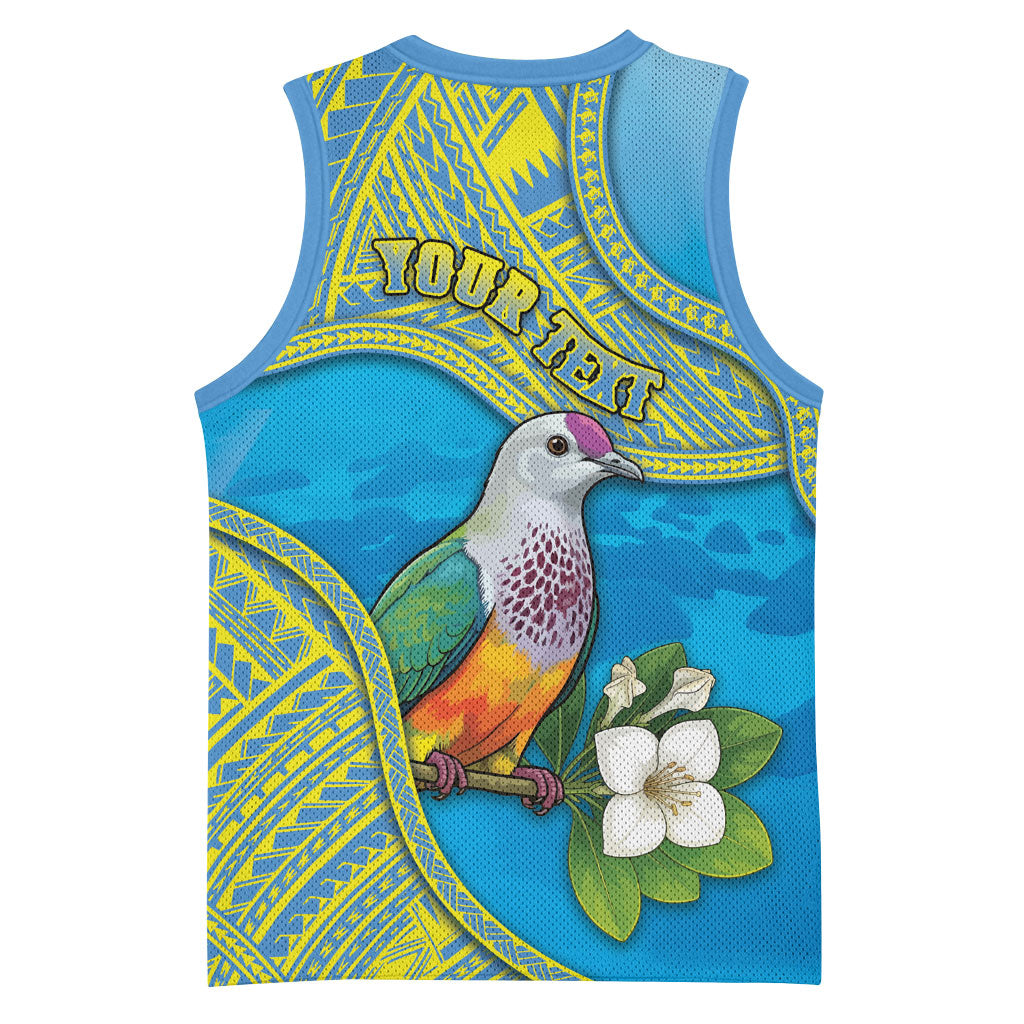 Personalised Palau Biib Bird Basketball Jersey Rur Flower And Rock Islands Patterns