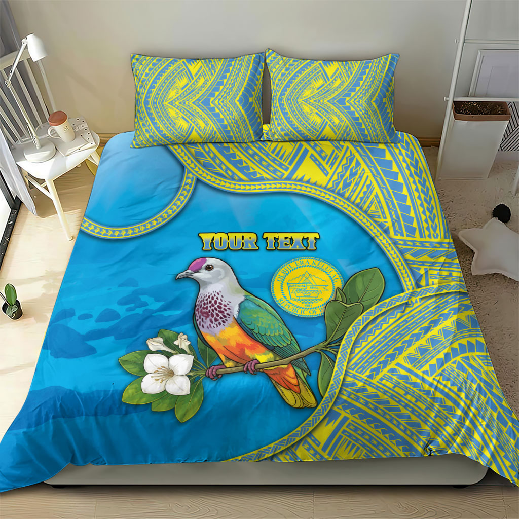 Personalised Palau Biib Bird Bedding Set Rur Flower And Rock Islands Patterns