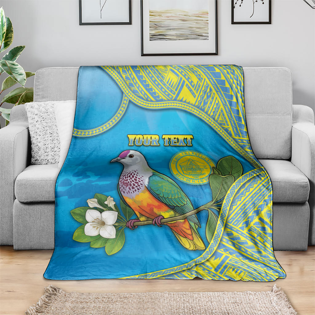 Personalised Palau Biib Bird Blanket Rur Flower And Rock Islands Patterns