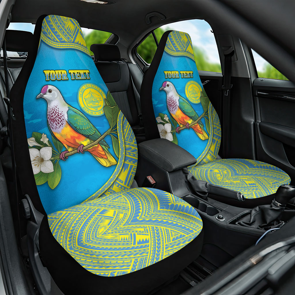 Personalised Palau Biib Bird Car Seat Cover Rur Flower And Rock Islands Patterns