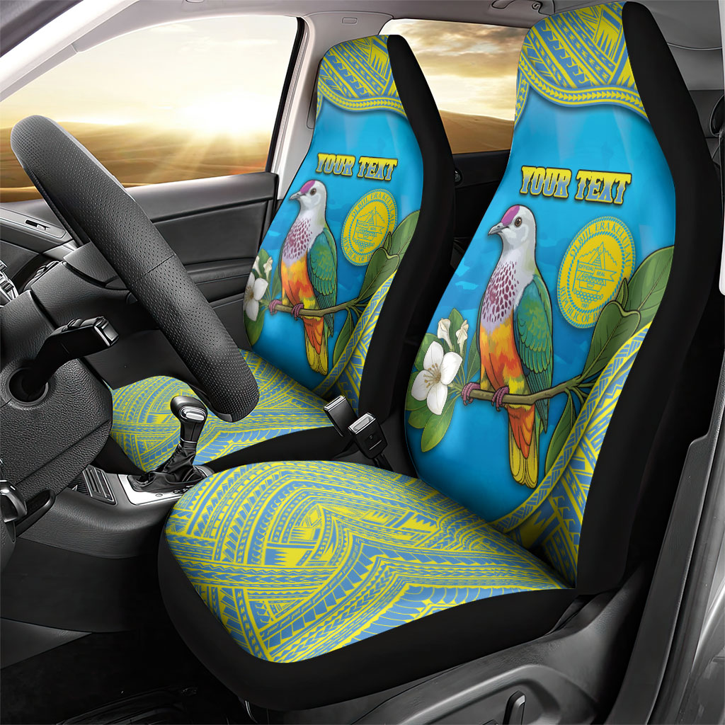 Personalised Palau Biib Bird Car Seat Cover Rur Flower And Rock Islands Patterns