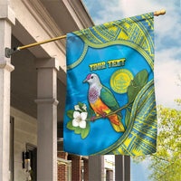 Personalised Palau Biib Bird Garden Flag Rur Flower And Rock Islands Patterns