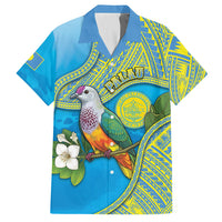 Personalised Palau Biib Bird Hawaiian Shirt Rur Flower And Rock Islands Patterns