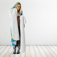 Personalised Palau Biib Bird Hooded Blanket Rur Flower And Rock Islands Patterns