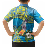 Personalised Palau Biib Bird Kid Hawaiian Shirt Rur Flower And Rock Islands Patterns DT05 - Polynesian Pride