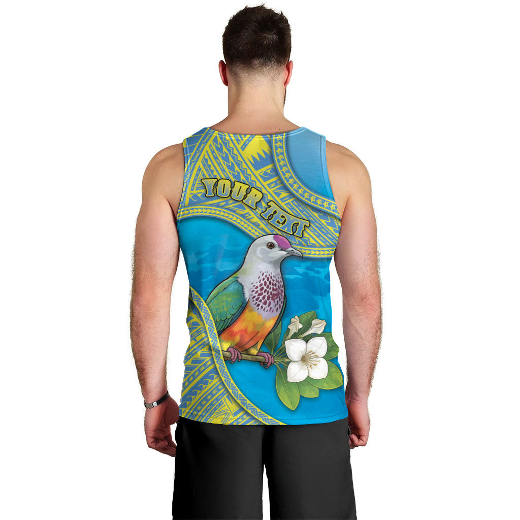 Personalised Palau Biib Bird Men Tank Top Rur Flower And Rock Islands Patterns