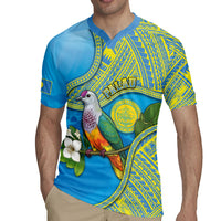 Personalised Palau Biib Bird Rugby Jersey Rur Flower And Rock Islands Patterns