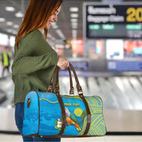 Personalised Palau Biib Bird Travel Bag Rur Flower And Rock Islands Patterns