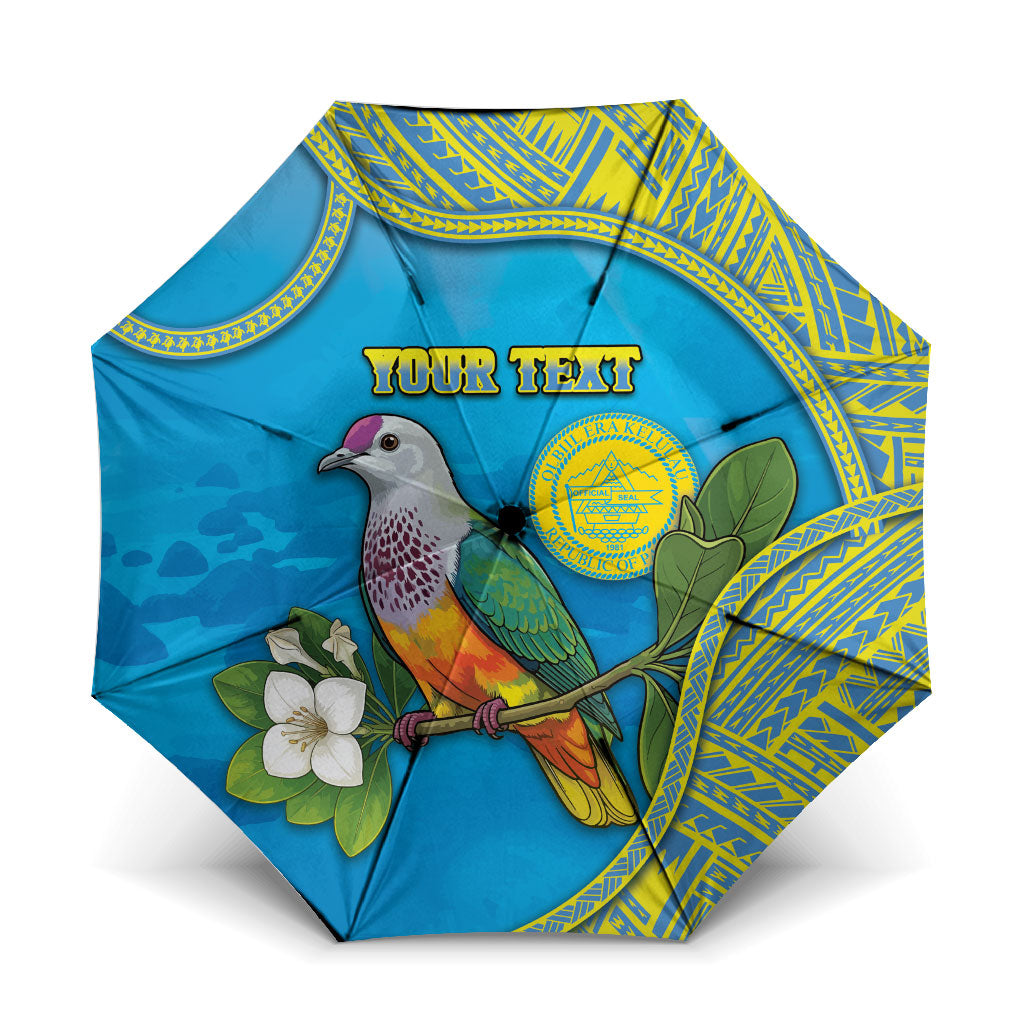 Personalised Palau Biib Bird Umbrella Rur Flower And Rock Islands Patterns