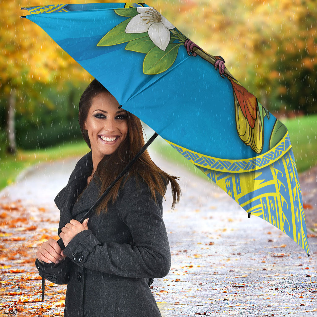 Personalised Palau Biib Bird Umbrella Rur Flower And Rock Islands Patterns