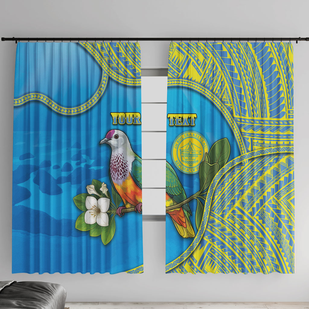 Personalised Palau Biib Bird Window Curtain Rur Flower And Rock Islands Patterns