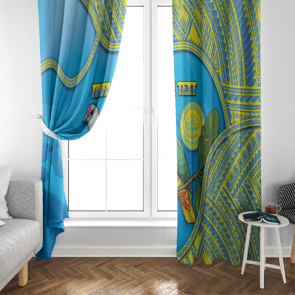 Personalised Palau Biib Bird Window Curtain Rur Flower And Rock Islands Patterns