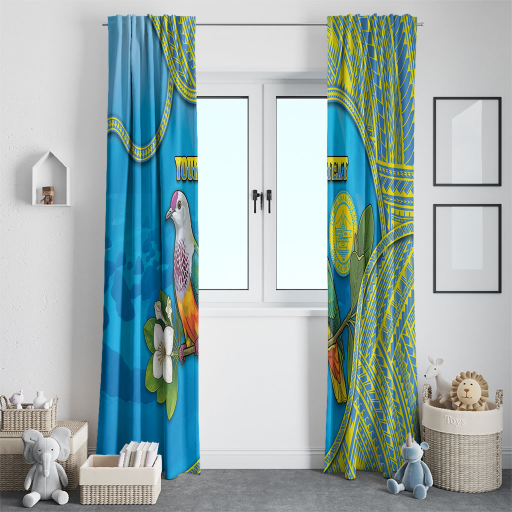 Personalised Palau Biib Bird Window Curtain Rur Flower And Rock Islands Patterns