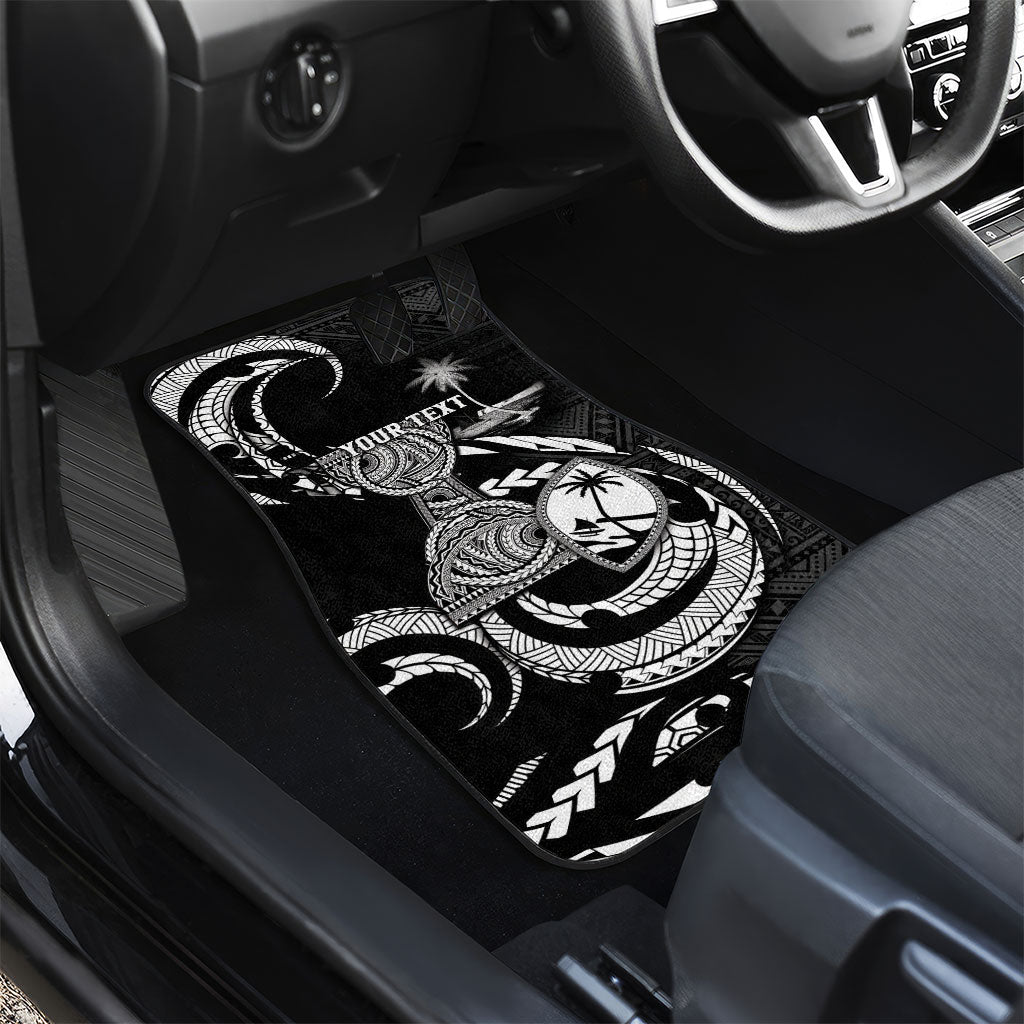 Personalised Guam Liberation Day Car Mats Black White Latte Stone Tribal Patterns