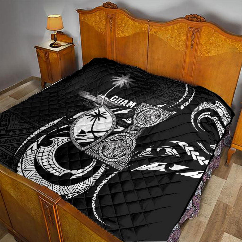 Guam Liberation Day Quilt Black White Latte Stone Tribal Patterns