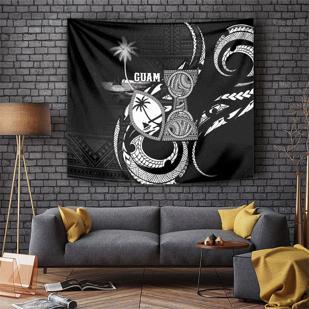 Guam Liberation Day Tapestry Black White Latte Stone Tribal Patterns
