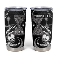 Personalised Guam Liberation Day Tumbler Cup Black White Latte Stone Tribal Patterns