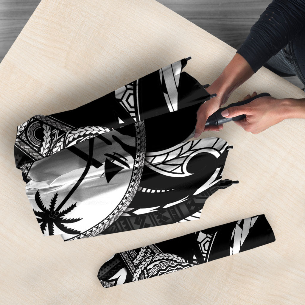 Guam Liberation Day Umbrella Black White Latte Stone Tribal Patterns
