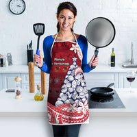 American Samoa Christmas Apron Seashell Xmas Tree Tribal Waves - Polynesian Pride