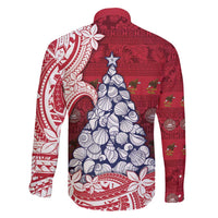 American Samoa Christmas Family Matching Mermaid Dress and Hawaiian Shirt Seashell Xmas Tree Tribal Waves - Polynesian Pride