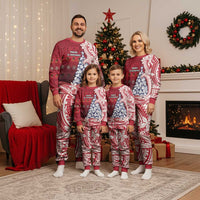 American Samoa Christmas Pajama Set Seashell Xmas Tree And Waves Patterns - Polynesian Pride