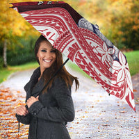 American Samoa Christmas Umbrella Seashell Xmas Tree Tribal Waves - Polynesian Pride