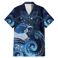 New Zealand Matariki Family Matching Mermaid Dress and Hawaiian Shirt Maori Tui Bird Blue Galaxy