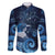 New Zealand Matariki Family Matching Tank Maxi Dress and Hawaiian Shirt Maori Tui Bird Blue Galaxy