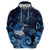 New Zealand Matariki Hoodie Maori Tui Bird Blue Galaxy