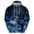 New Zealand Matariki Hoodie Maori Tui Bird Blue Galaxy