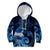 New Zealand Matariki Kid Hoodie Maori Tui Bird Blue Galaxy