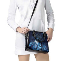 New Zealand Matariki Shoulder Handbag Maori Tui Bird Blue Galaxy