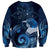 New Zealand Matariki Sweatshirt Maori Tui Bird Blue Galaxy