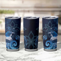 New Zealand Matariki Tumbler Cup Maori Tui Bird Blue Galaxy