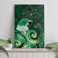 New Zealand Matariki Canvas Wall Art Maori Tui Bird Green Galaxy