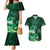 New Zealand Matariki Couples Matching Mermaid Dress and Hawaiian Shirt Maori Tui Bird Green Galaxy