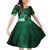 New Zealand Matariki Family Matching Off Shoulder Short Dress and Hawaiian Shirt Maori Tui Bird Green Galaxy
