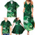 New Zealand Matariki Family Matching Summer Maxi Dress and Hawaiian Shirt Maori Tui Bird Green Galaxy