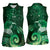 New Zealand Matariki Women Sleeveless Polo Shirt Maori Tui Bird Green Galaxy