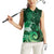 New Zealand Matariki Women Sleeveless Polo Shirt Maori Tui Bird Green Galaxy
