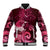 New Zealand Matariki Baseball Jacket Maori Tui Bird Magenta Galaxy