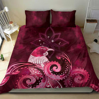 New Zealand Matariki Bedding Set Maori Tui Bird Magenta Galaxy