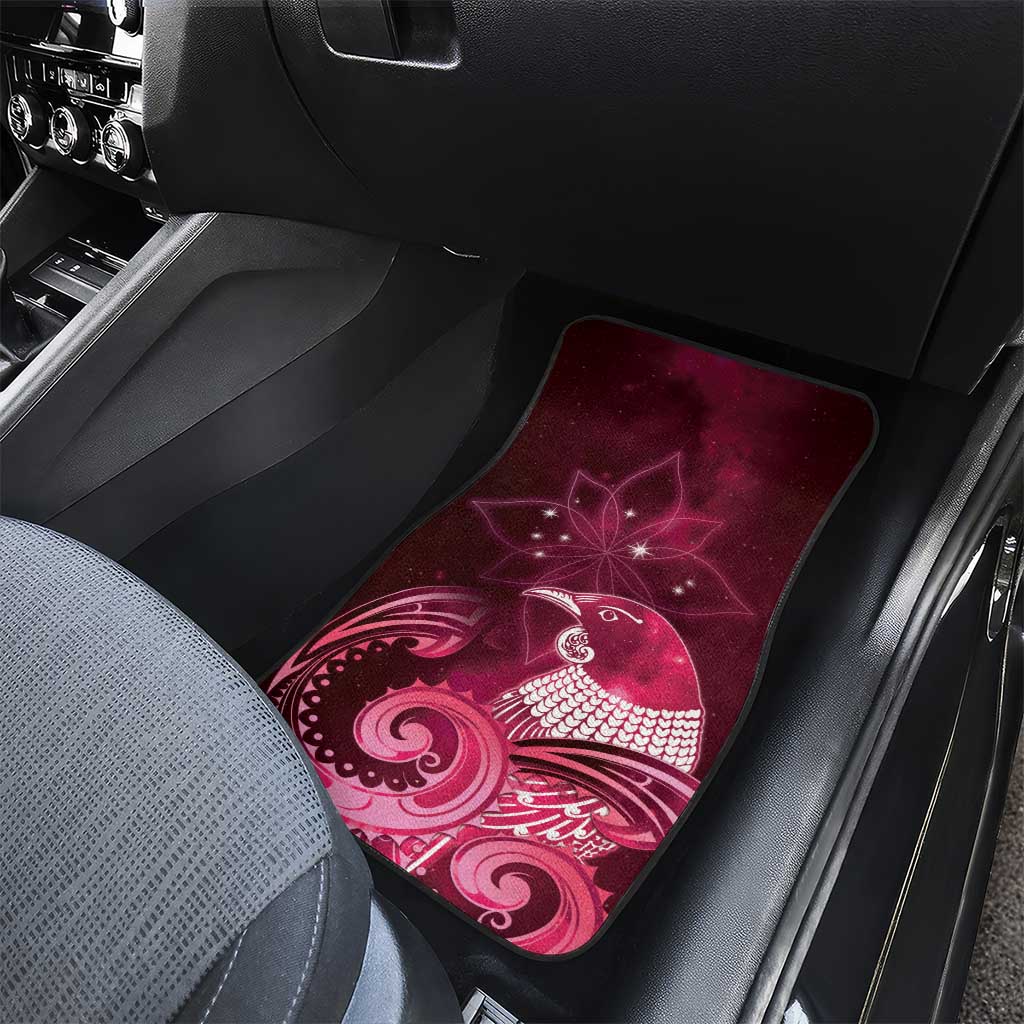 New Zealand Matariki Car Mats Maori Tui Bird Magenta Galaxy